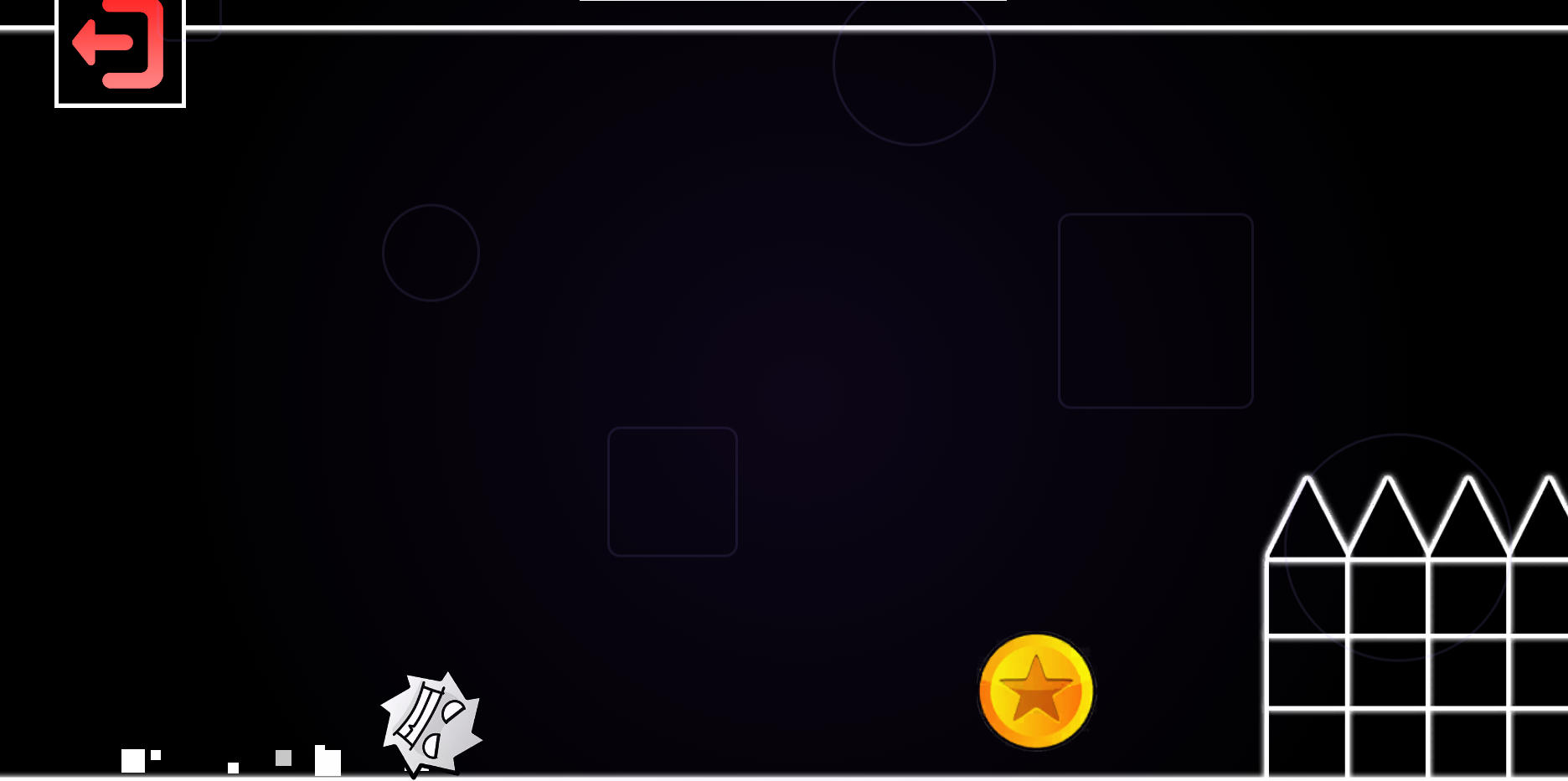 Geometry Black Ballの重力反転プレイ画面