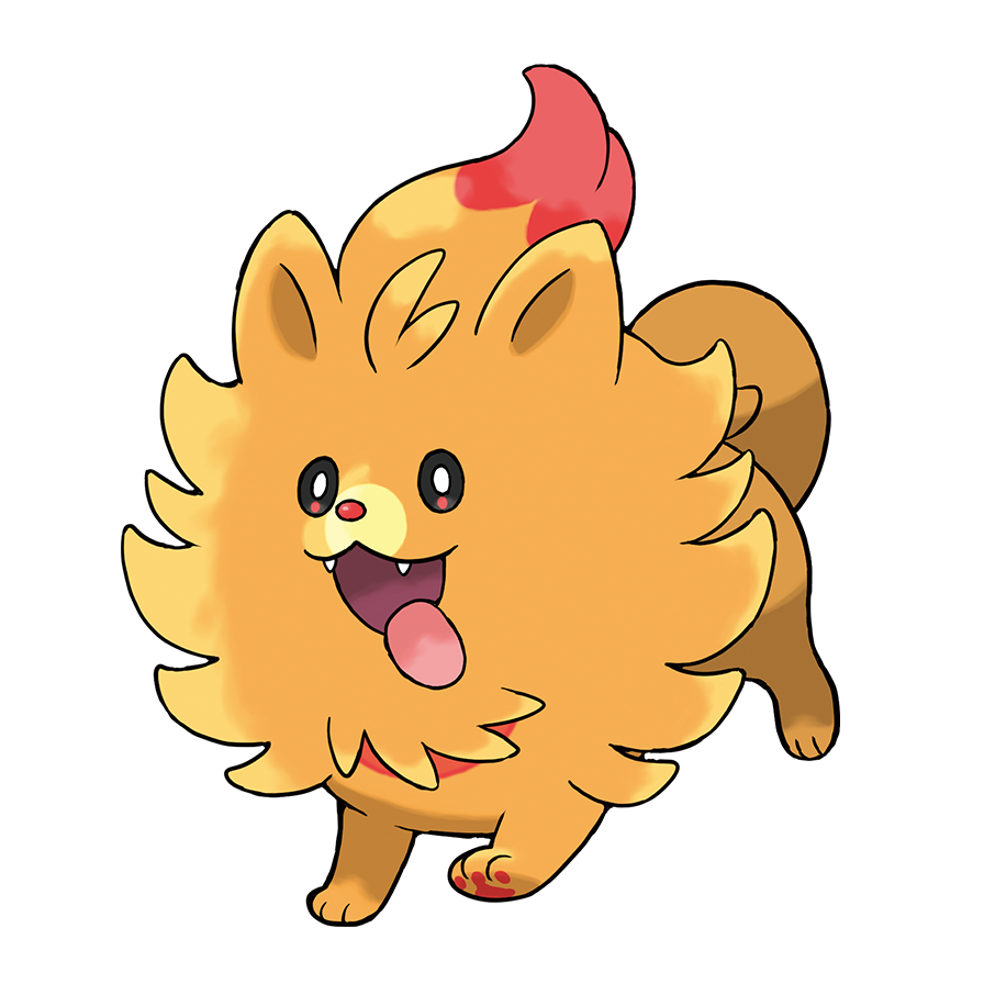 ポムケン(ほのおタイプ)の公式イラスト