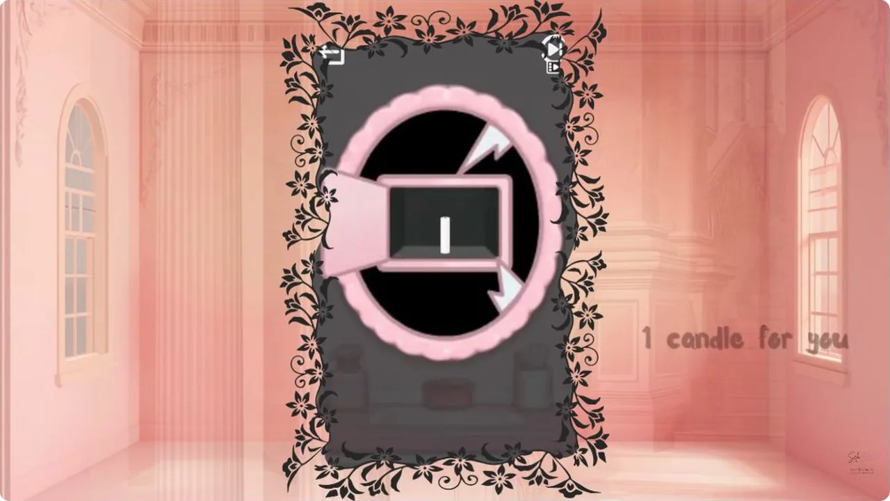 開いた小箱の中に白いろうそくが入っている画面