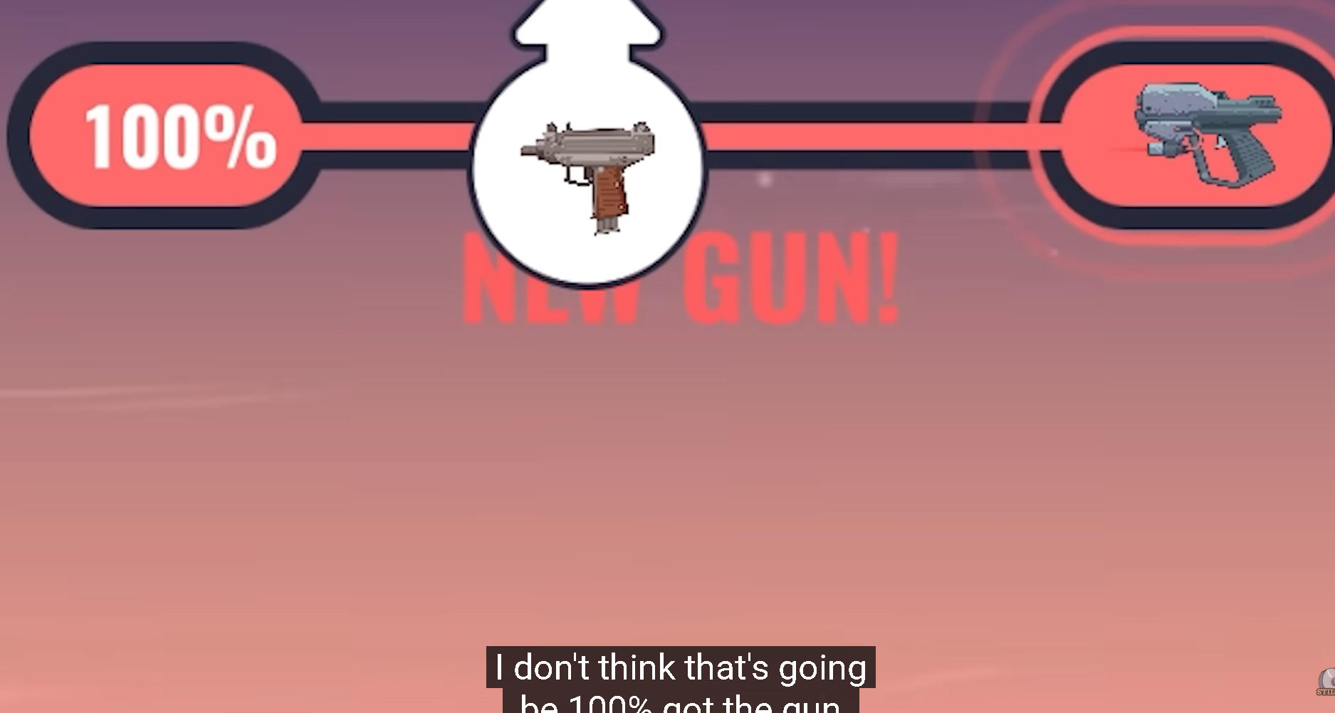 Gunspin(ガンスピン)のゲーム画面: タイミングよく発射して飛距離記録を伸ばす場面
