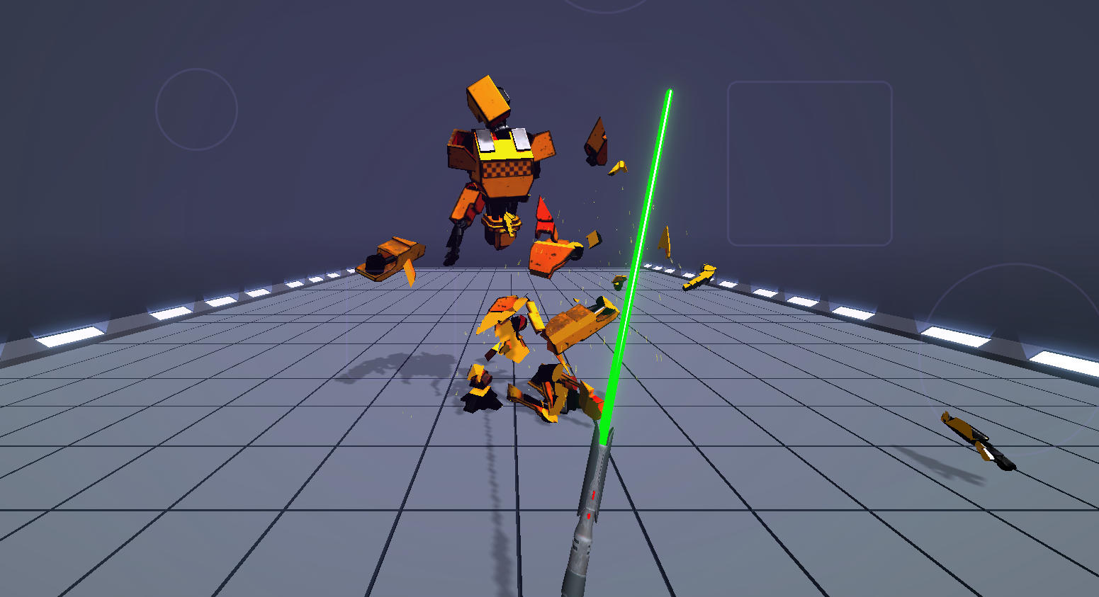 Sword Master: Slice Your Enemiesのプレイ画面:スローモーションで爽快に敵を撃破